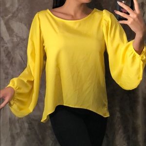 NWOT Coco Love Yellow Blouse